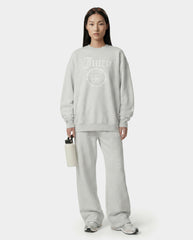 Juicy Emblem Crewneck - Heather Gray Sporty & Rich Outlet