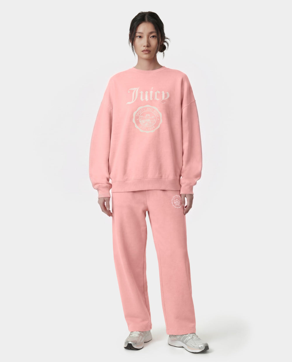 Juicy Emblem Crewneck - Rose Sporty & Rich US