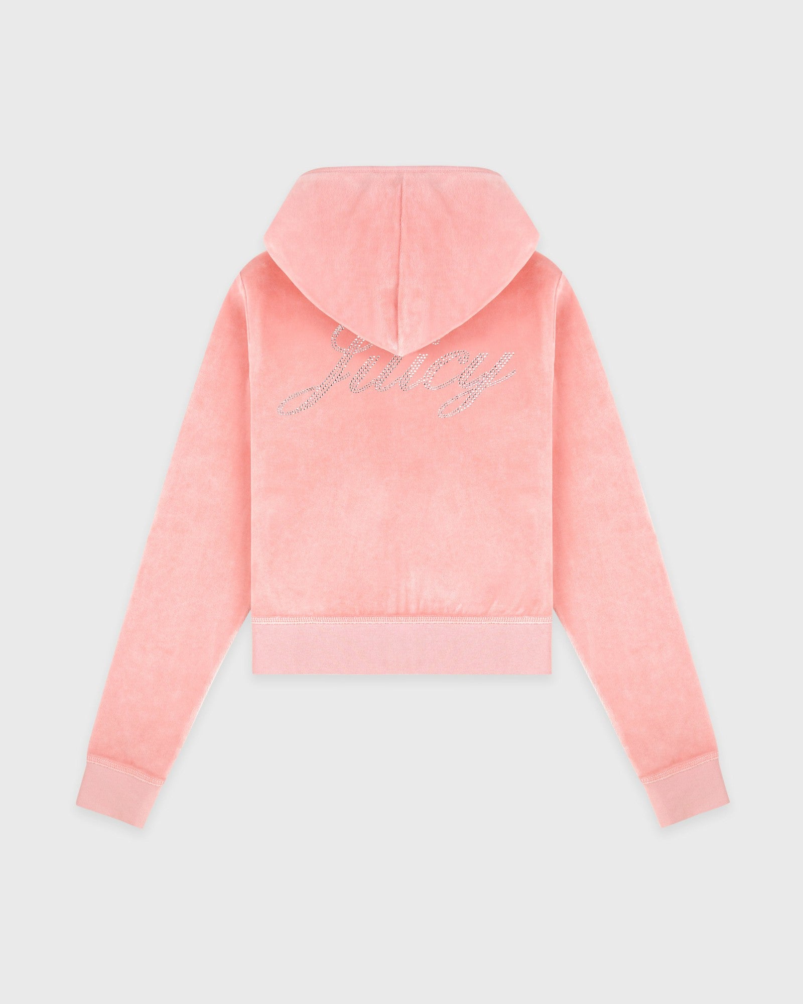Juicy Script Velour Zip Hoodie - Rose Sporty & Rich Online