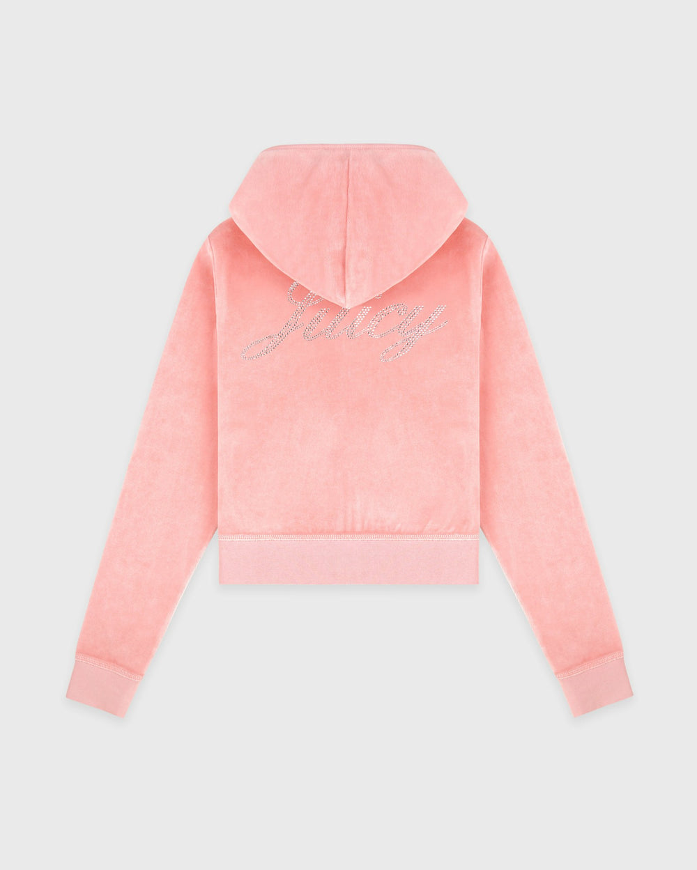 Juicy Script Velour Zip Hoodie - Rose Sporty & Rich Online