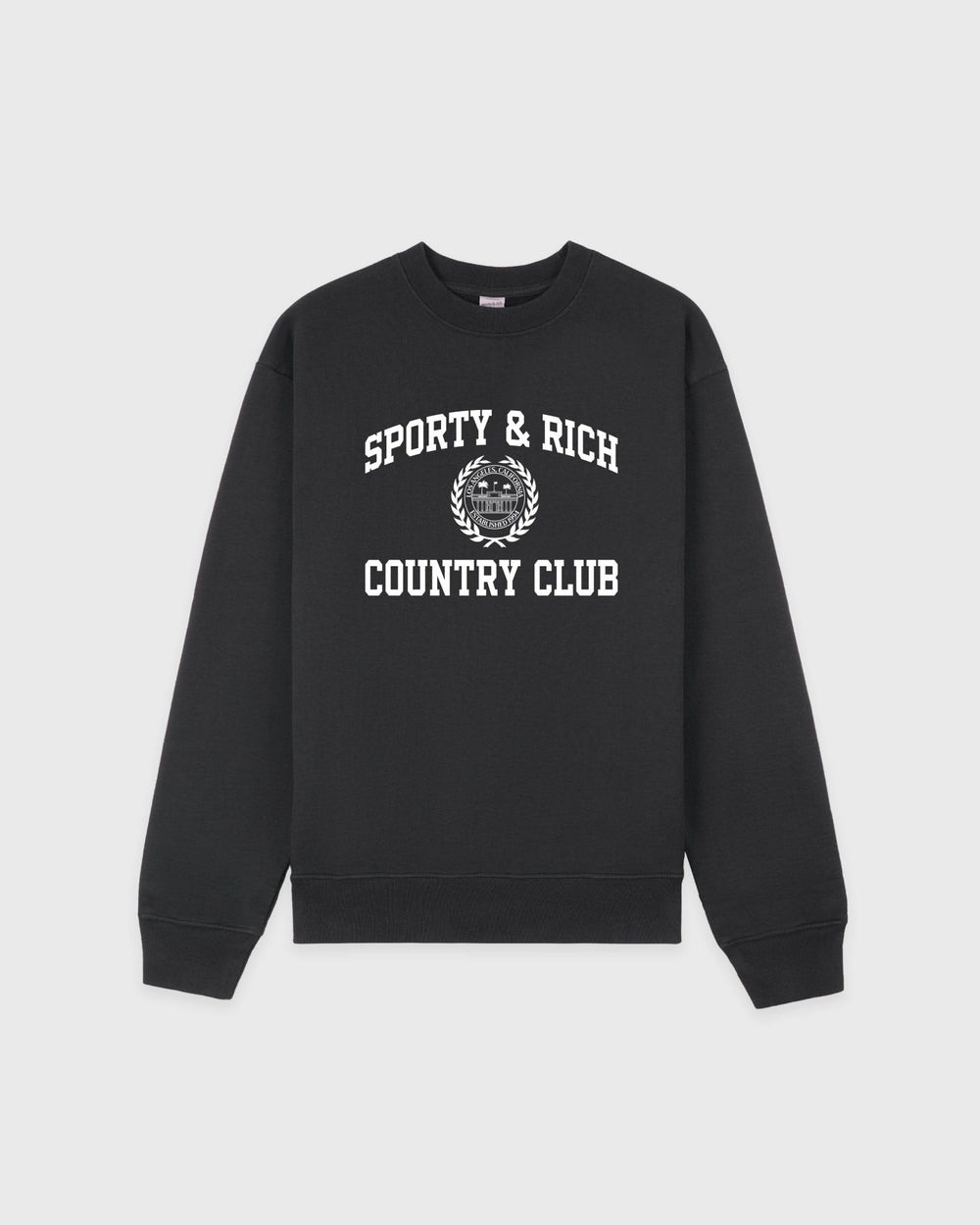 Varsity Crest Crewneck - Carbon Sporty & Rich Sale