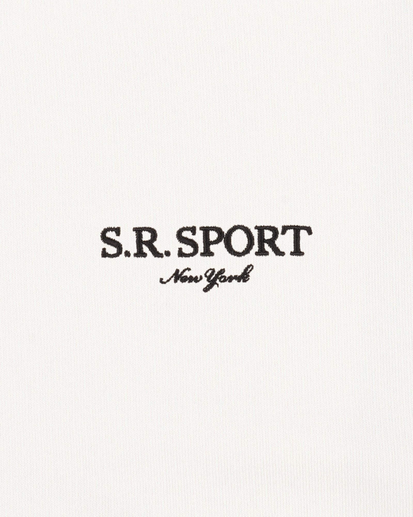 SR Sport Embroidered Zip Hoodie - Ecru Sporty & Rich Online