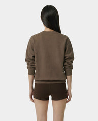H&W Crest Embroidered Crewneck - Sand Sporty & Rich Outlet