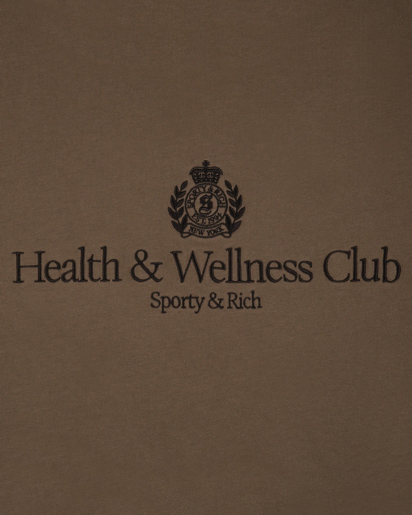H&W Crest Embroidered Crewneck - Sand Sporty & Rich Outlet
