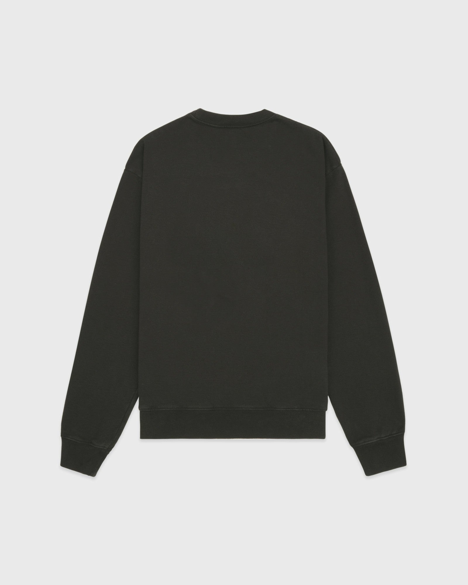 Serif Logo Embroidered Crewneck - Faded Black/White Sporty & Rich Sale