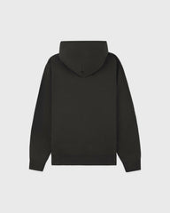 Serif Logo Embroidered Hoodie - Faded Black/White Sporty & Rich Online