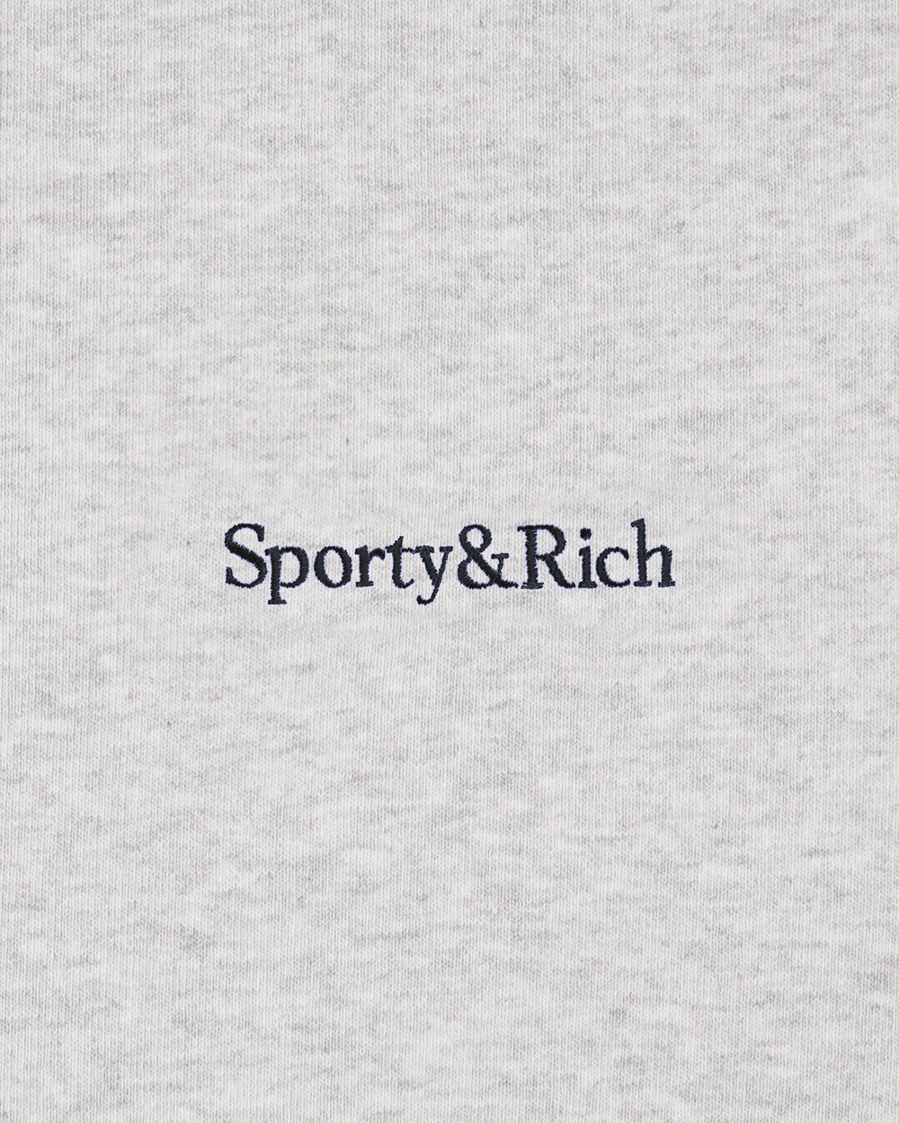 Serif Logo Embroidered Hoodie - Heather Gray/Navy Sporty & Rich Discount