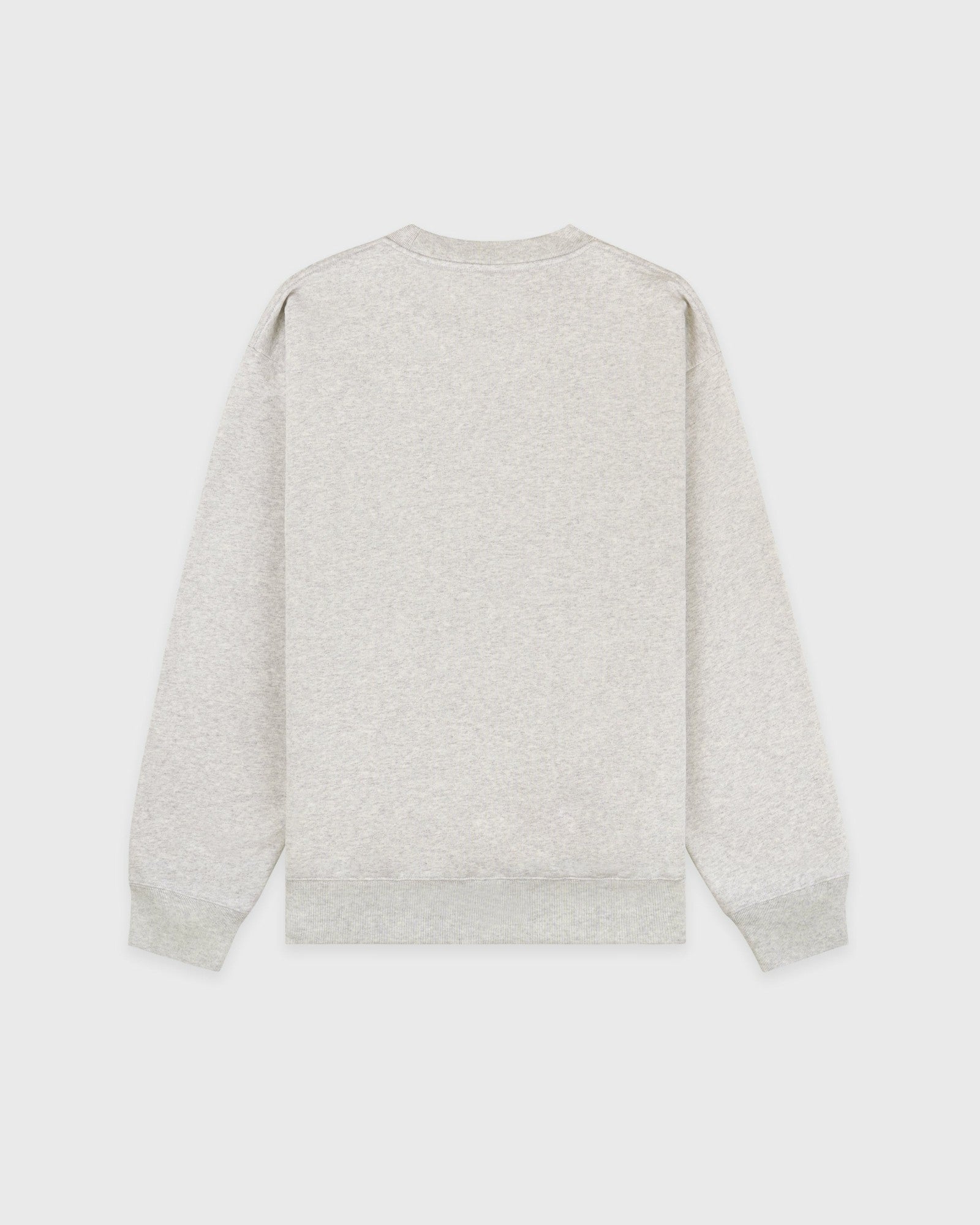 Serif Logo Embroidered Crewneck - Heather Gray/Navy Sporty & Rich Outlet