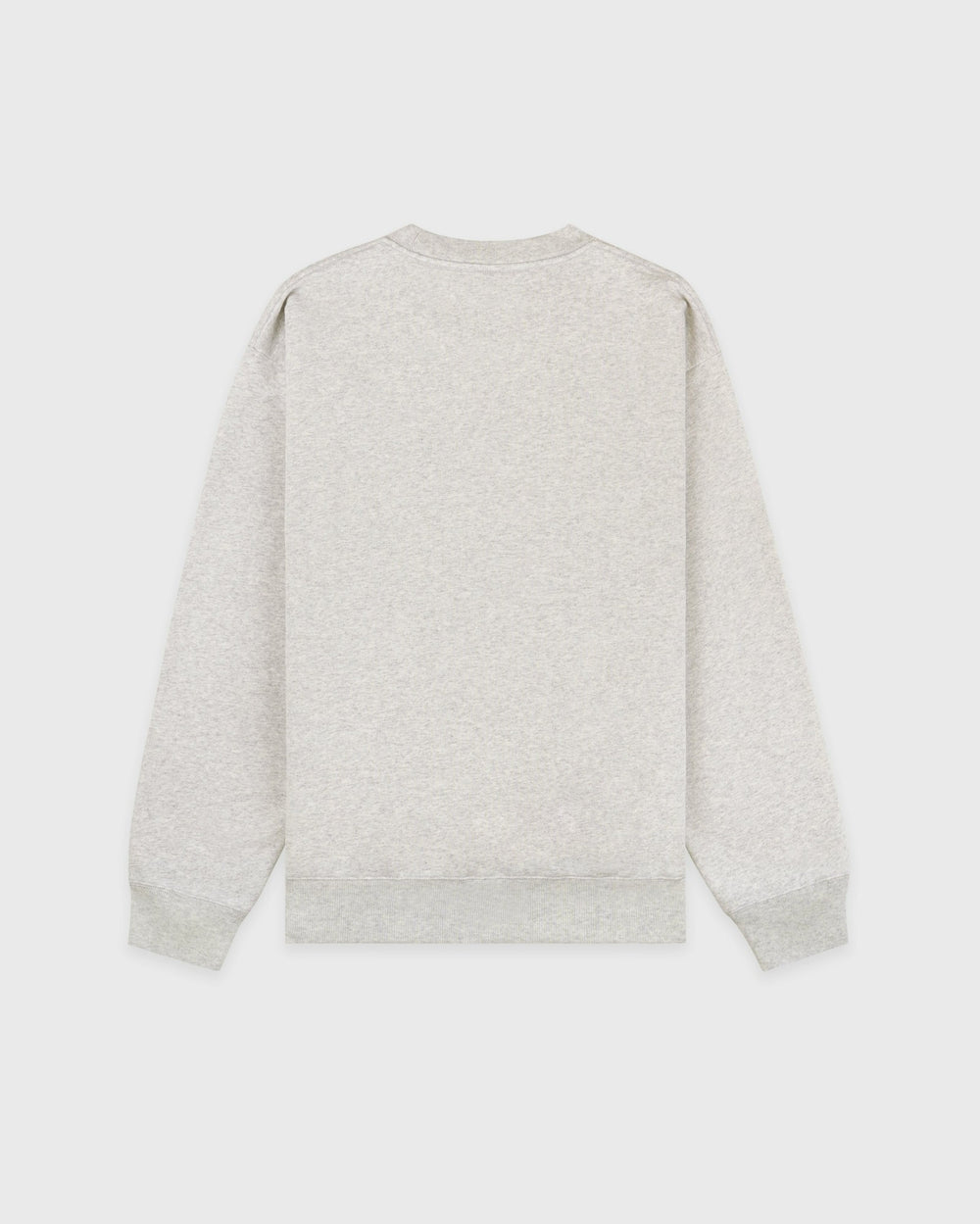 Serif Logo Embroidered Crewneck - Heather Gray/Navy Sporty & Rich Outlet