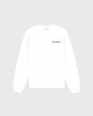 Serif Logo Embroidered Crewneck - White/Navy Sporty & Rich US
