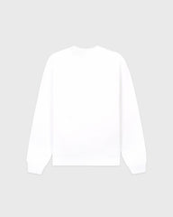 Serif Logo Embroidered Crewneck - White/Navy Sporty & Rich US