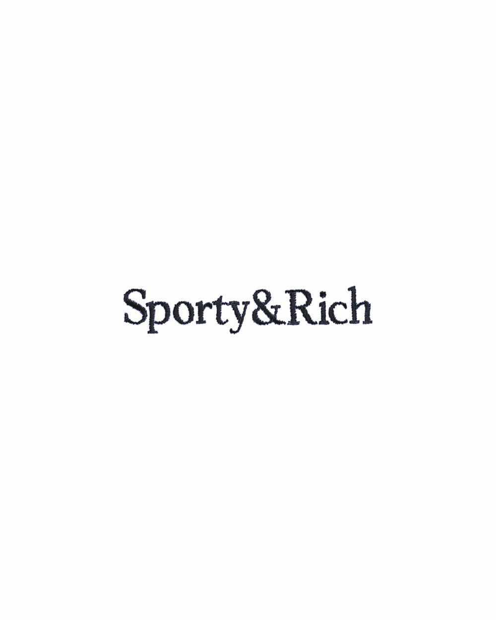 Serif Logo Embroidered Crewneck - White/Navy Sporty & Rich US