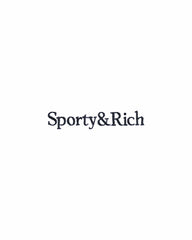 Serif Logo Embroidered Crewneck - White/Navy Sporty & Rich US