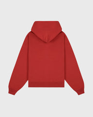 Serif Logo Embroidered Zip Hoodie - Faded Merlot/White Sporty & Rich Sale