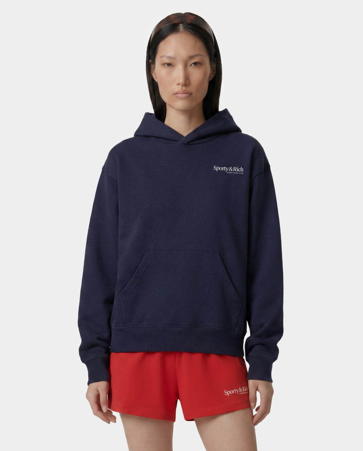 Modern Hoodie - Dark Navy Sporty & Rich Outlet