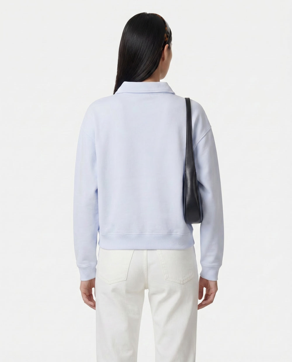 Serif Logo Embroidered Polo - Ciel Sporty & Rich US