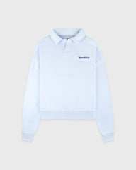 Serif Logo Embroidered Polo - Ciel Sporty & Rich US