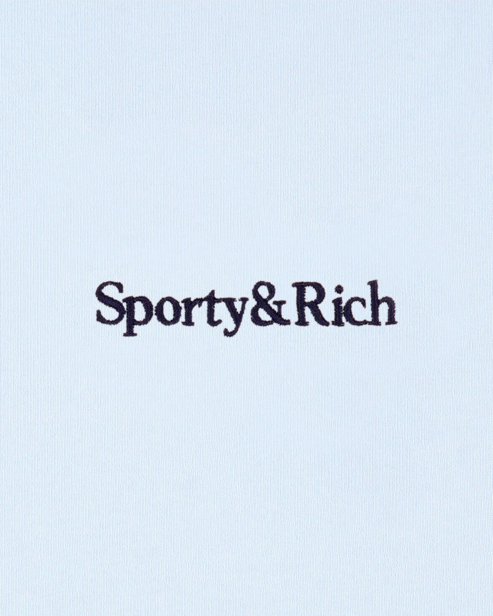Serif Logo Embroidered Polo - Ciel Sporty & Rich US