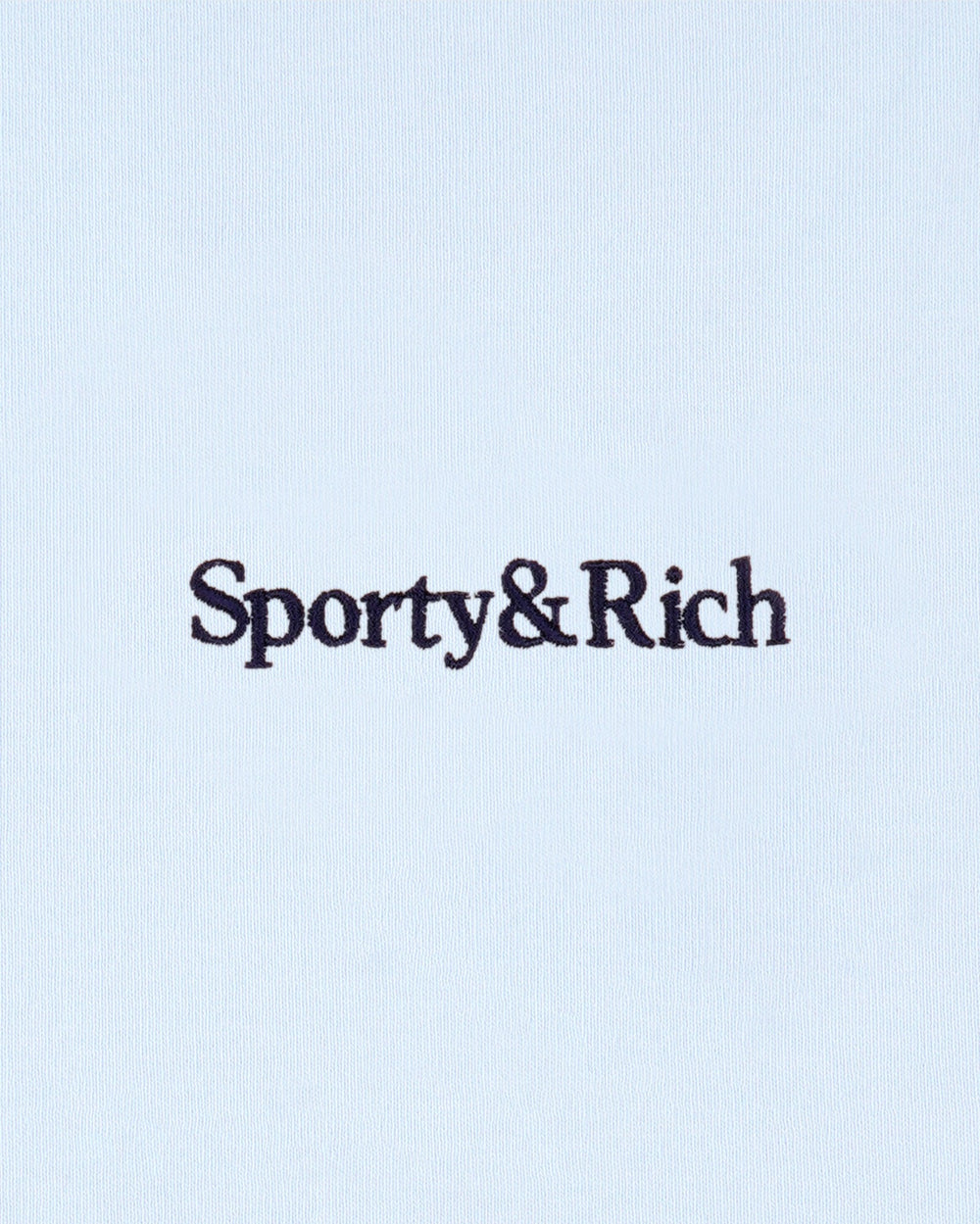 Serif Logo Embroidered Polo - Ciel Sporty & Rich US