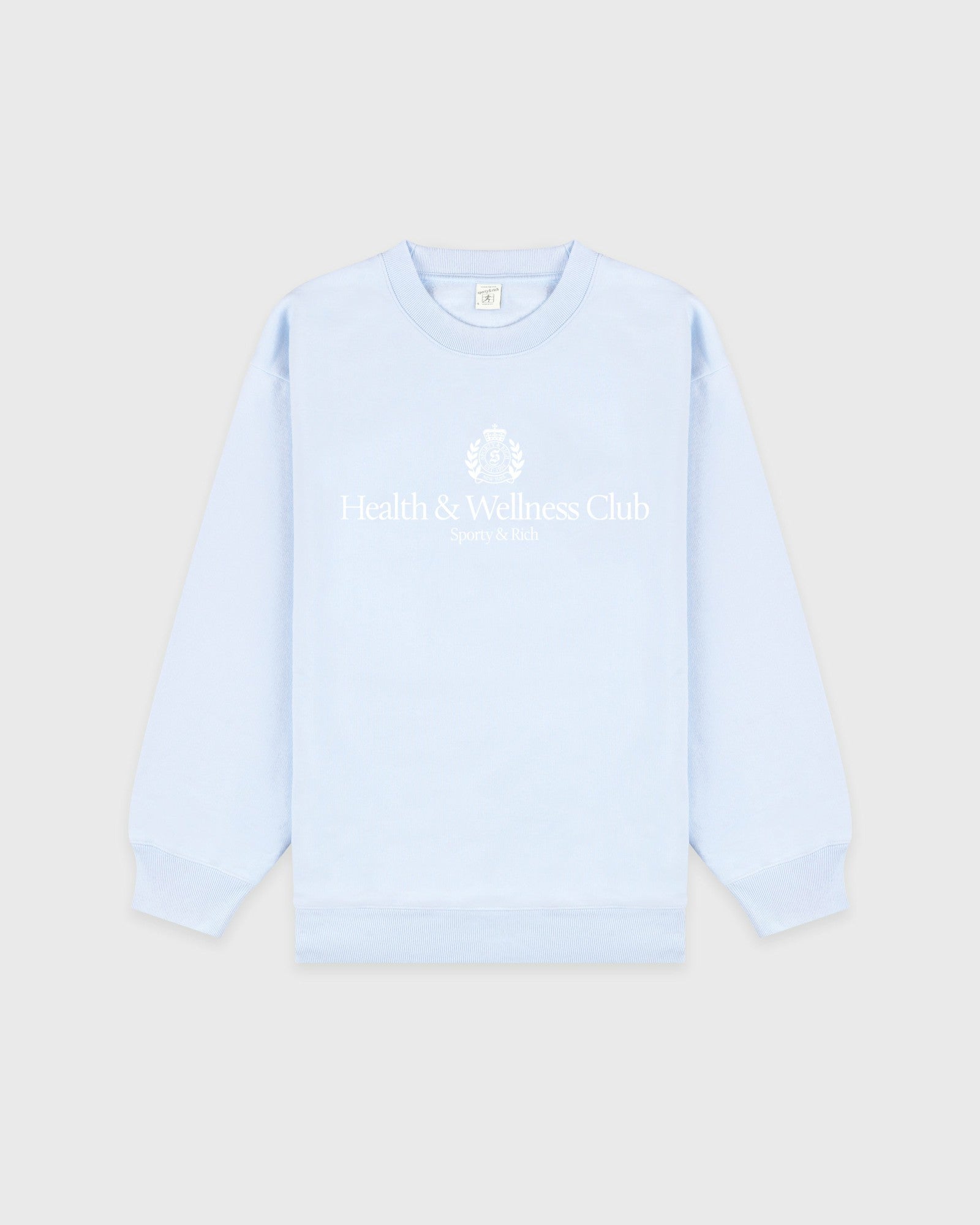H&W Crest Crewneck - Ciel Sporty & Rich Online