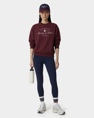 Syracuse Embroidered Crewneck - Bordeaux/White Sporty & Rich Discount