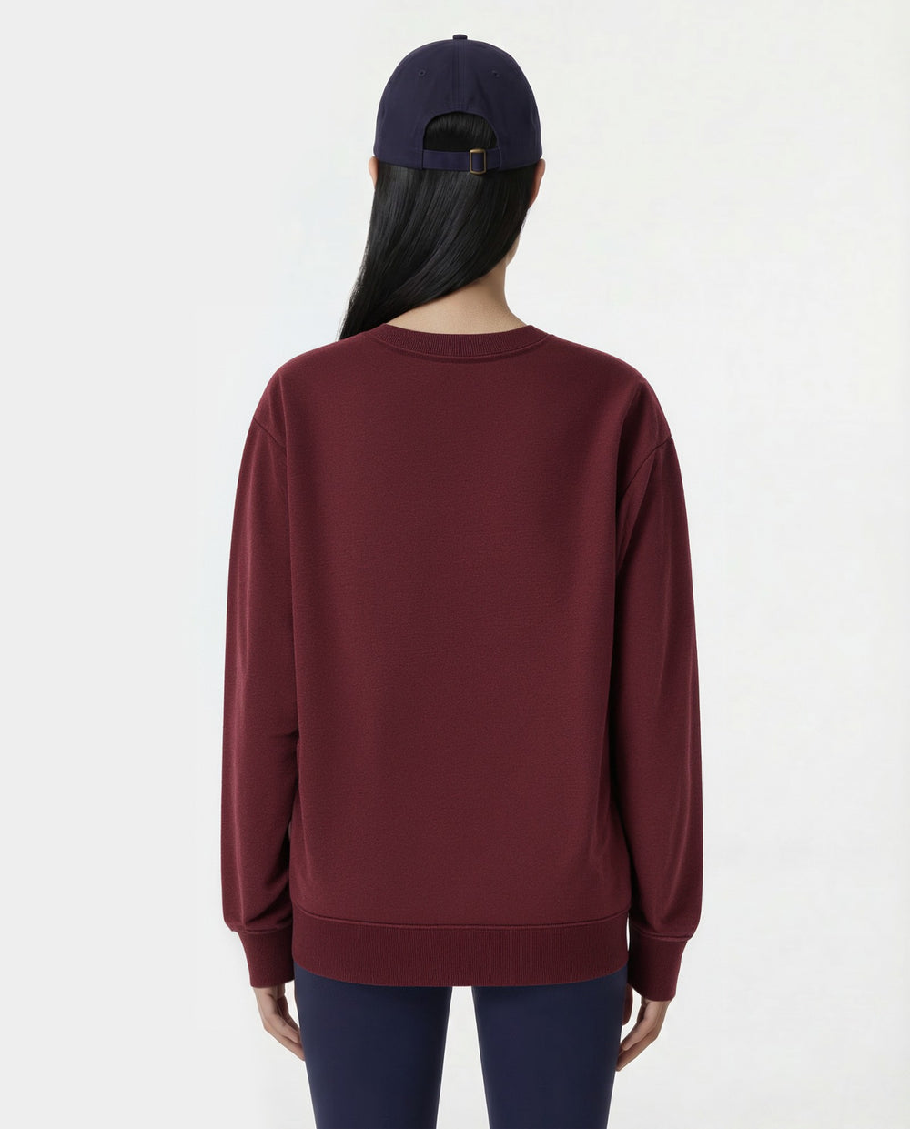Syracuse Embroidered Crewneck - Bordeaux/White Sporty & Rich Discount