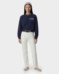 Promo Crewneck - Navy/White Sporty & Rich Outlet