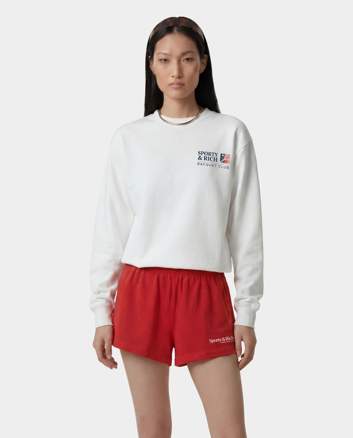 Promo Crewneck - White Sporty & Rich US