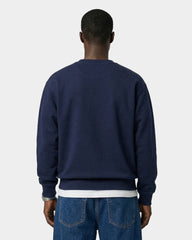 Varsity Crest Crewneck - Navy/White Sporty & Rich Sale