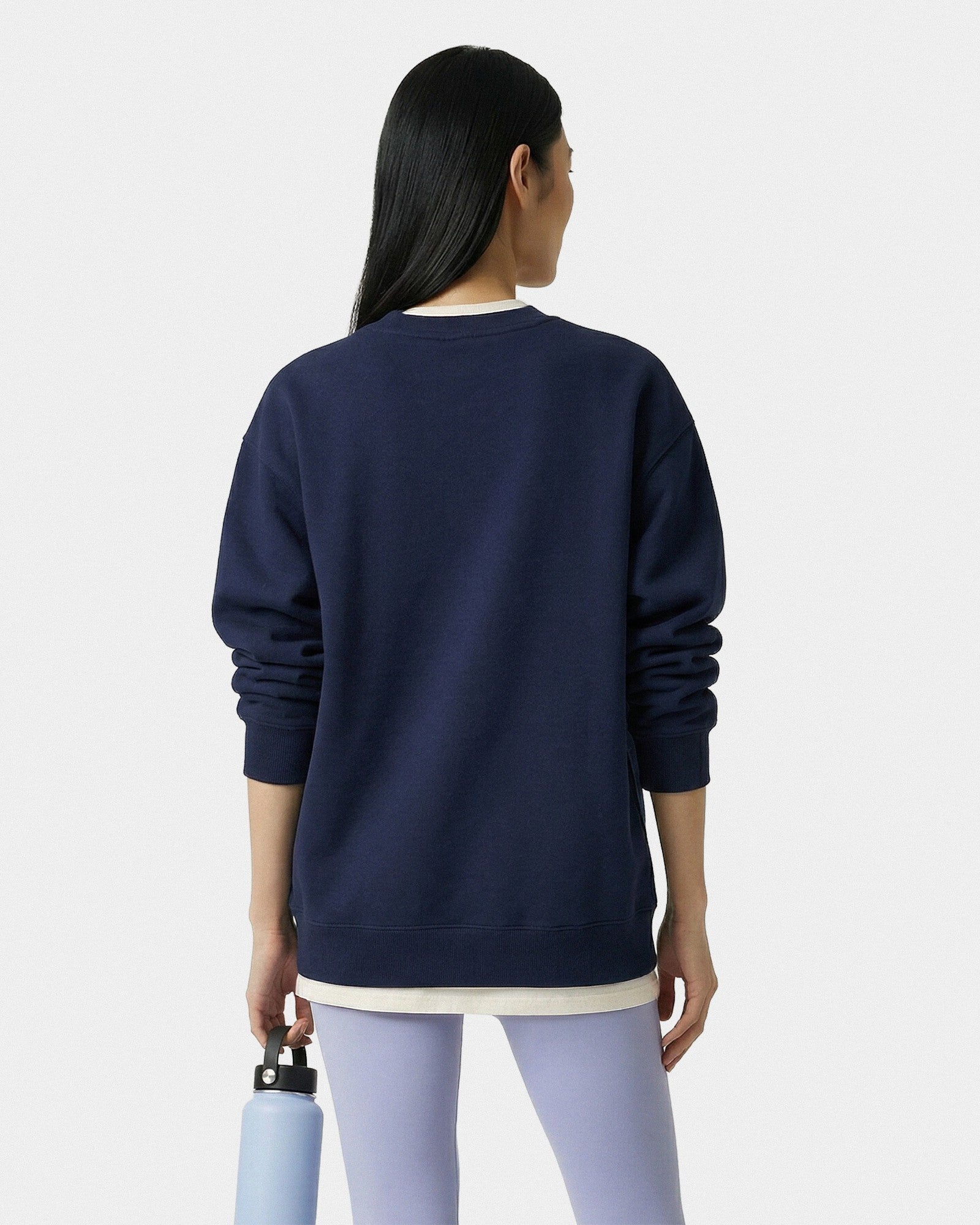 Varsity Crest Crewneck - Navy/White Sporty & Rich Sale
