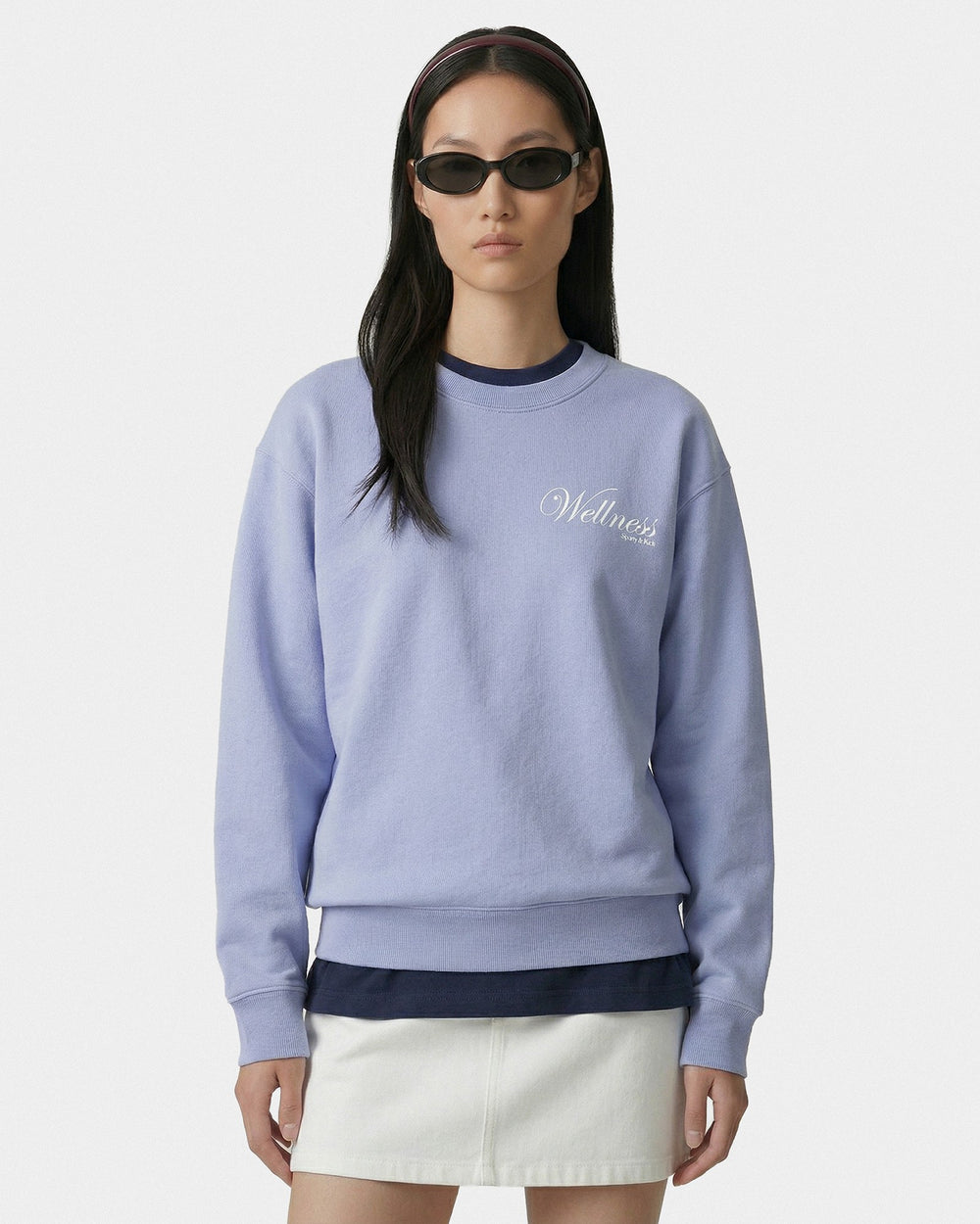Avenue Crewneck - Periwinkle Sporty & Rich Discount