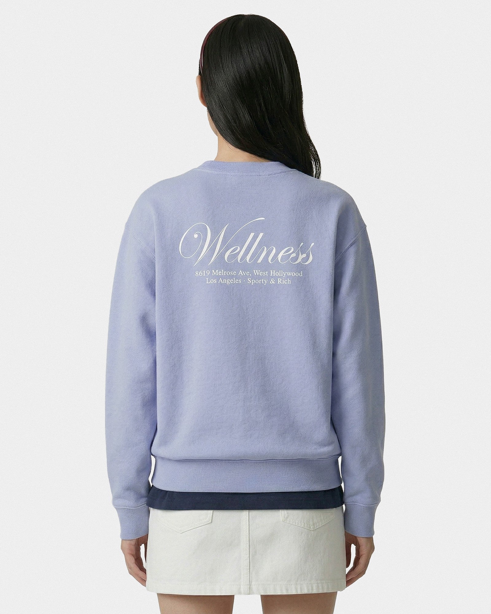 Avenue Crewneck - Periwinkle Sporty & Rich Discount