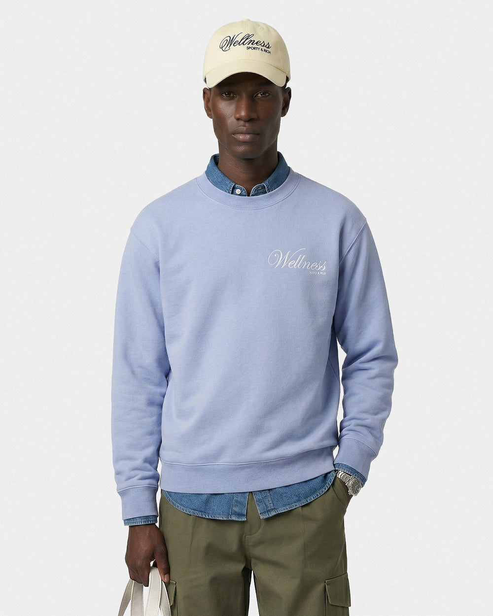 Avenue Crewneck - Periwinkle Sporty & Rich Discount
