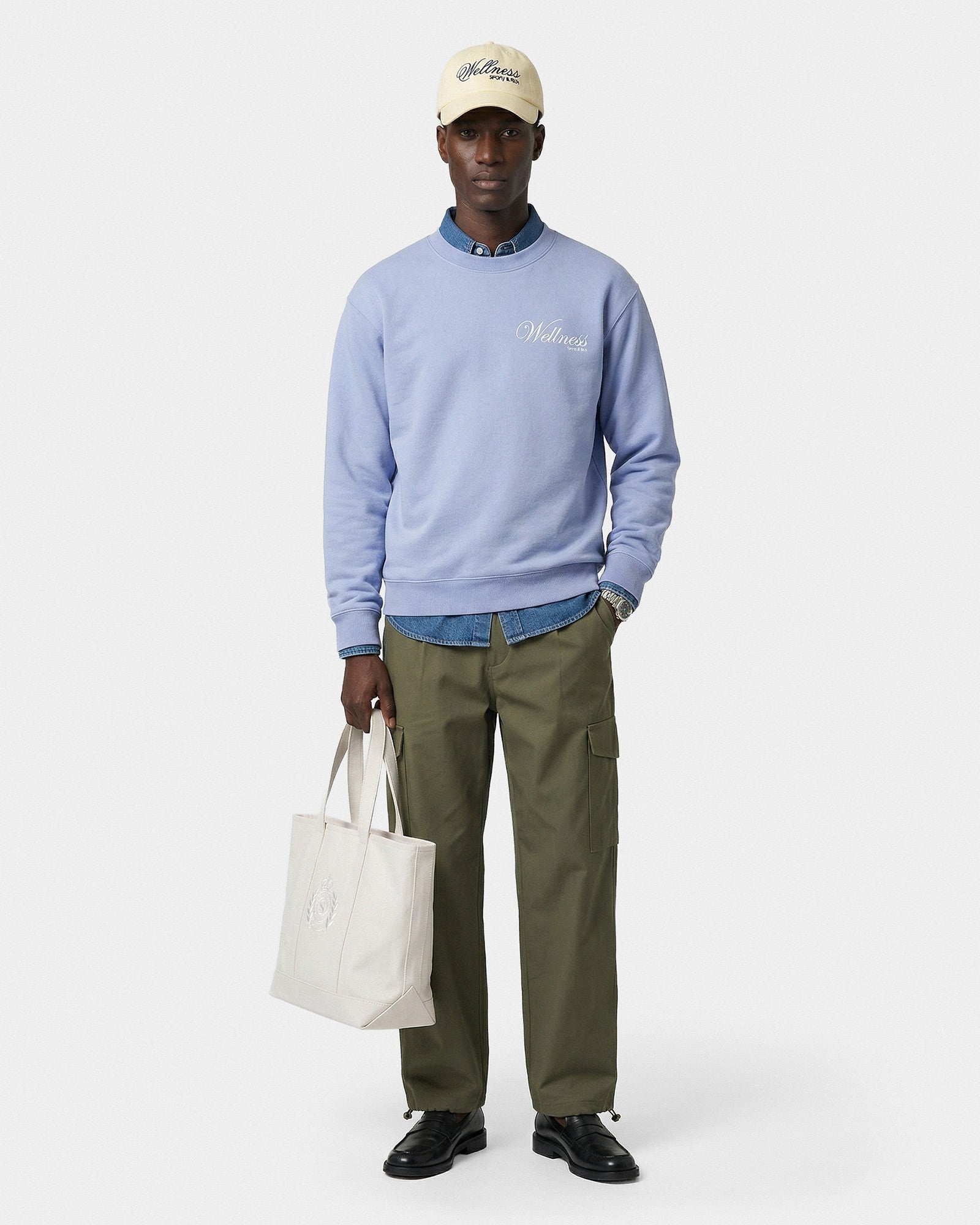Avenue Crewneck - Periwinkle Sporty & Rich Discount
