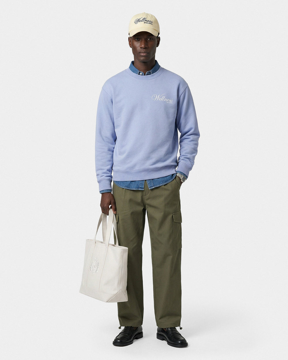 Avenue Crewneck - Periwinkle Sporty & Rich Discount