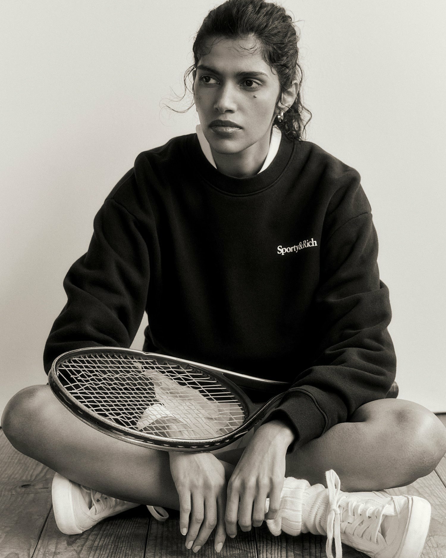 Play Tennis Crewneck - Navy/White Sporty & Rich For Sale