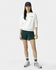 Play Tennis Crewneck - White/Forest Sporty & Rich Outlet