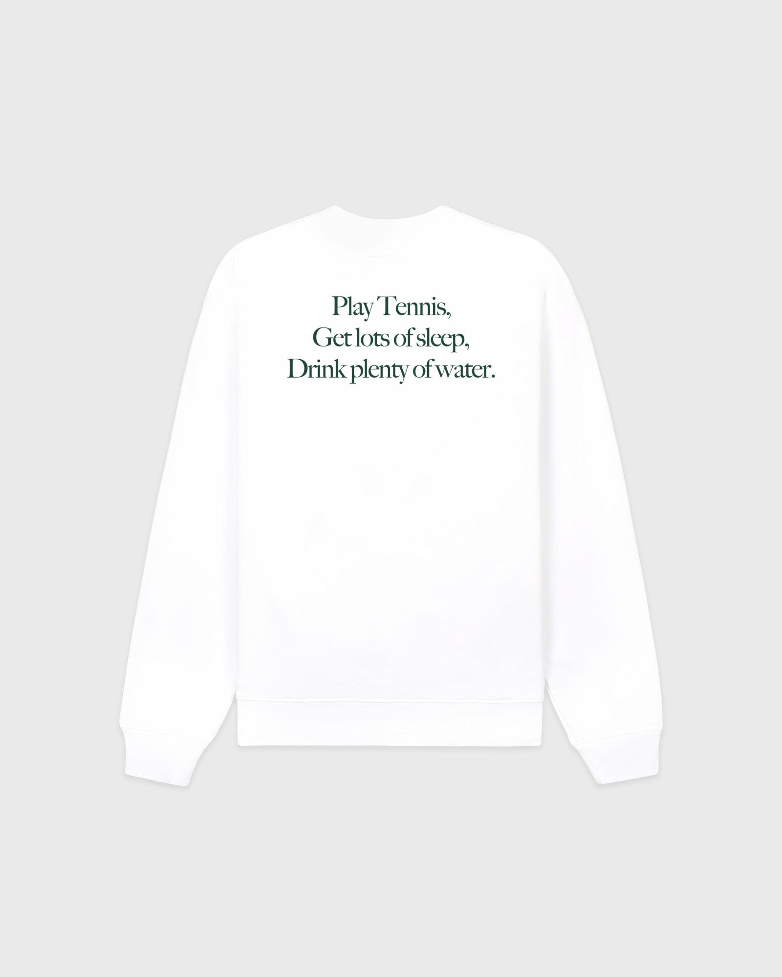 Play Tennis Crewneck - White/Forest Sporty & Rich Outlet
