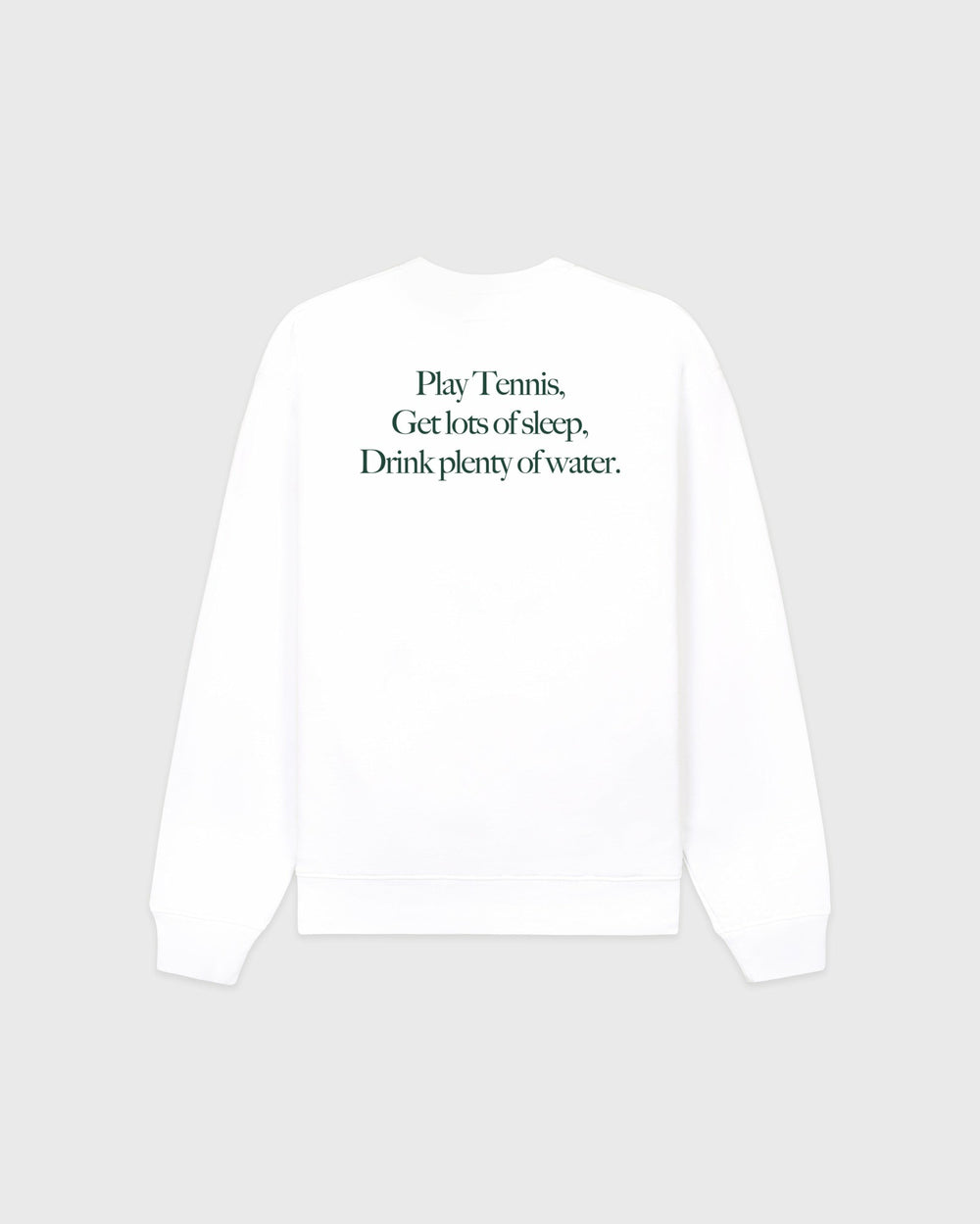 Play Tennis Crewneck - White/Forest Sporty & Rich Outlet