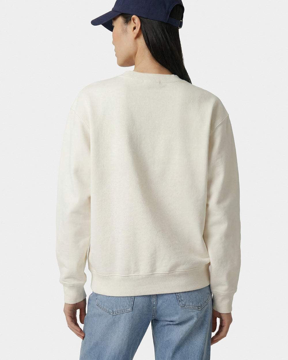 Varsity Crest Crewneck - Ecru/Navy Sporty & Rich US