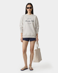 Beverly Script Crewneck - Heather Gray/Navy Sporty & Rich Online