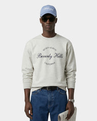 Beverly Script Crewneck - Heather Gray/Navy Sporty & Rich Online