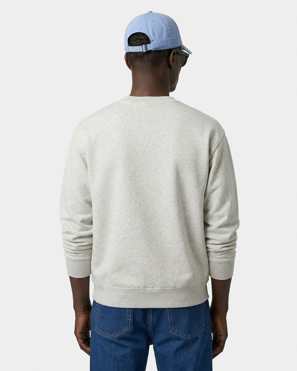 Beverly Script Crewneck - Heather Gray/Navy Sporty & Rich Online