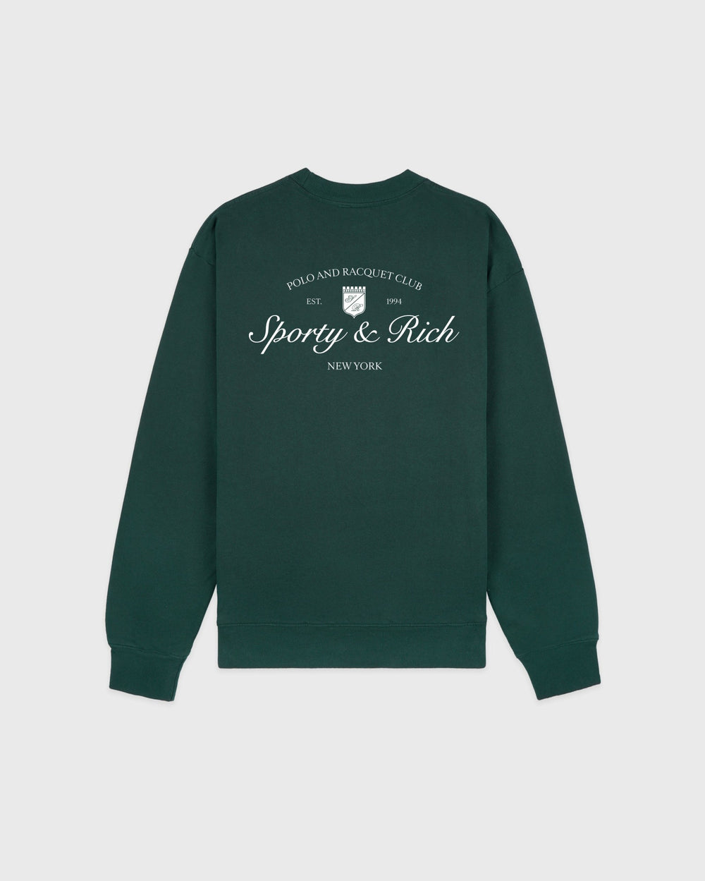 Syracuse Crewneck - Forest/White Sporty & Rich For Sale