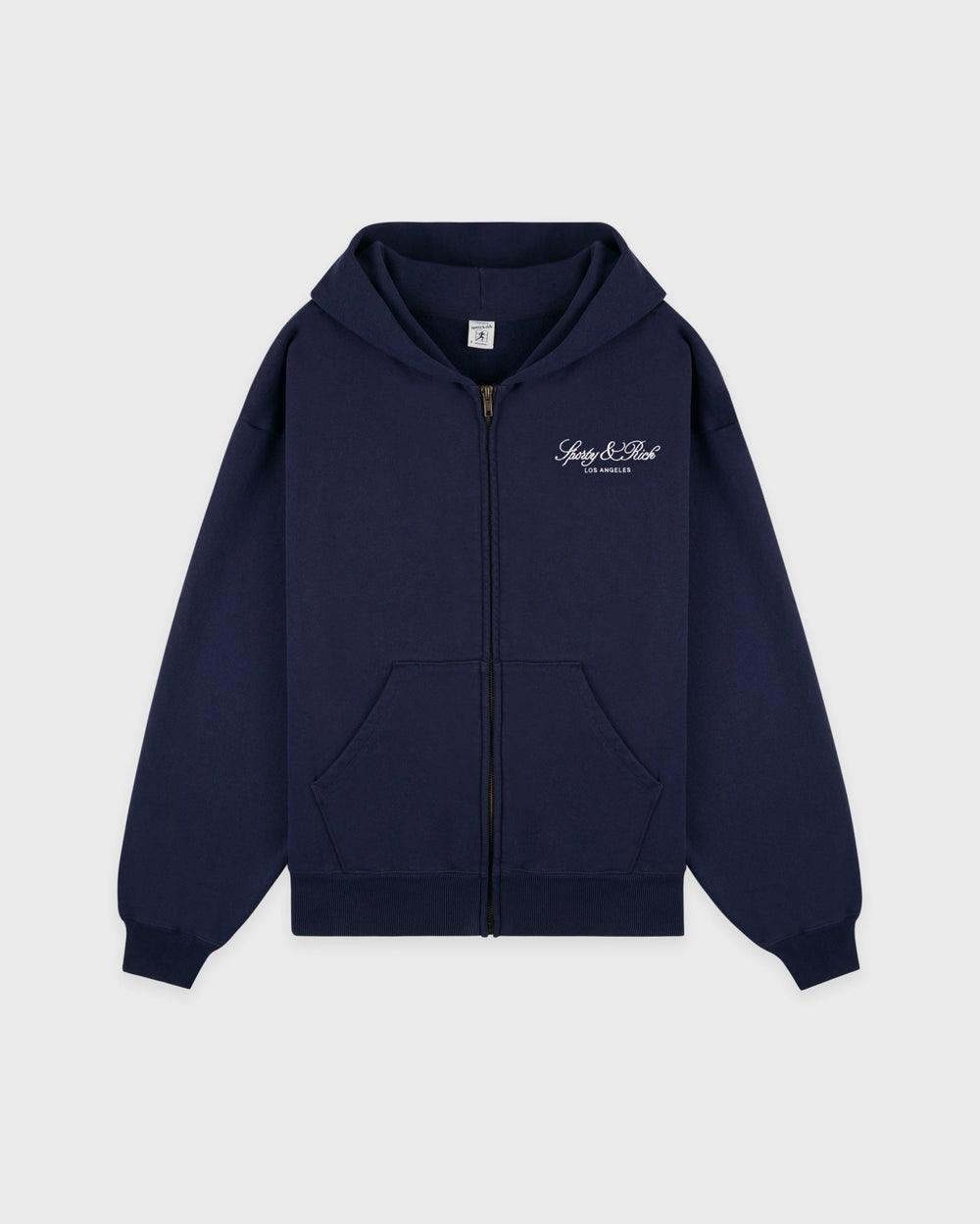 Vendome LA Embroidered Zip Hoodie - Navy/White Sporty & Rich Outlet