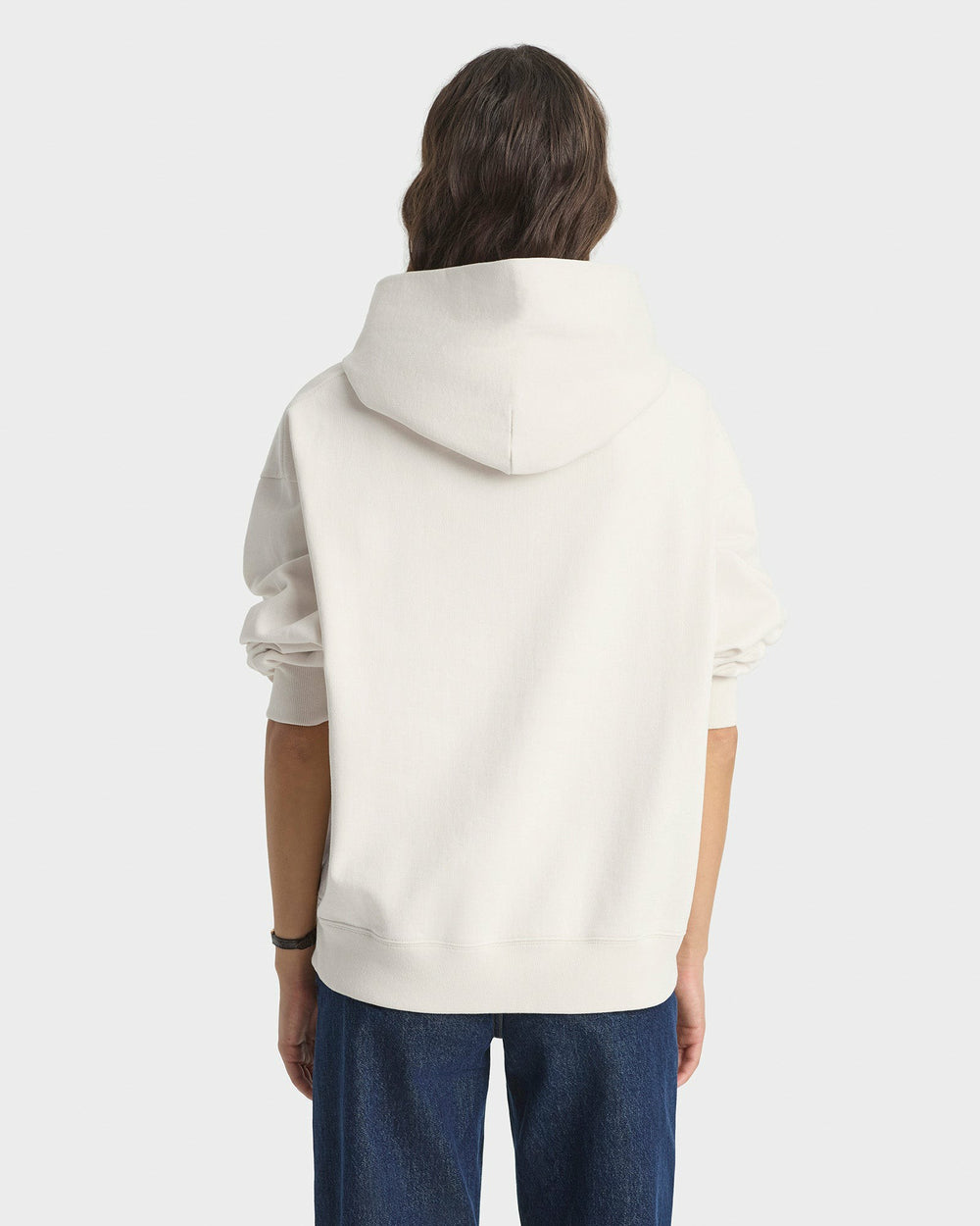 Vendome Script Embroidered Hoodie - Ecru/Chocolate Sporty & Rich US