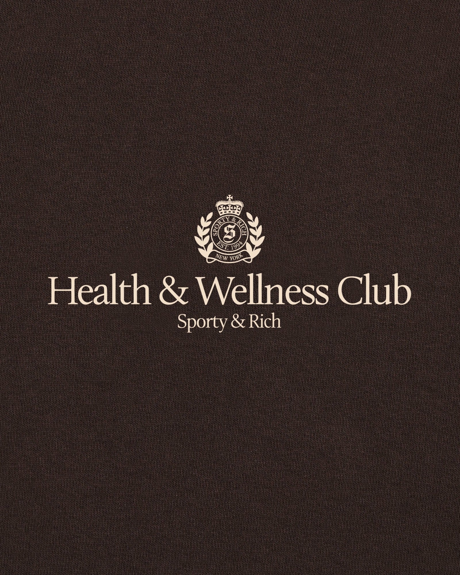 H&W Crest Crewneck - Chocolate/Ecru Sporty & Rich Online