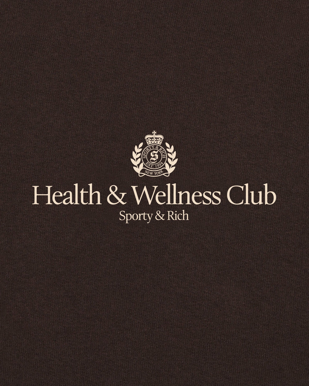 H&W Crest Crewneck - Chocolate/Ecru Sporty & Rich Online