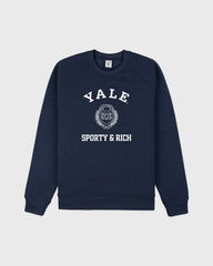 Veritas Soft Crewneck - Navy/White Sporty & Rich For Sale