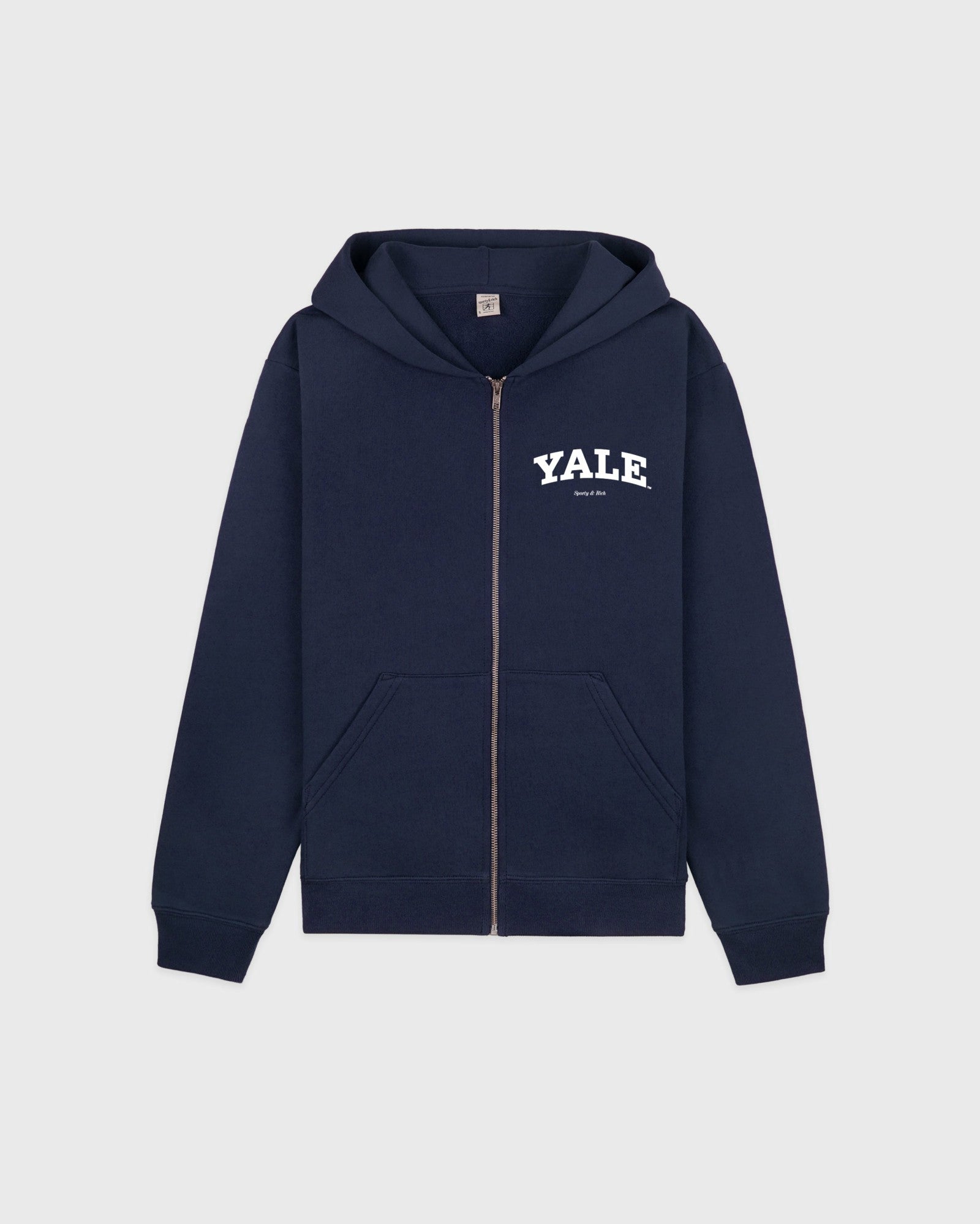 Yale Classic Zip Hoodie - Navy/White Sporty & Rich Sale